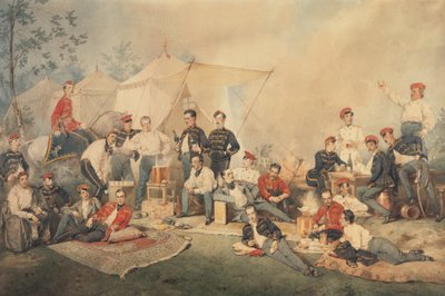 Hussars Carouse, 1873 by Mihaly von Zichy